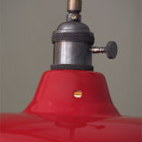 Day blind enamelled red industrial lamp