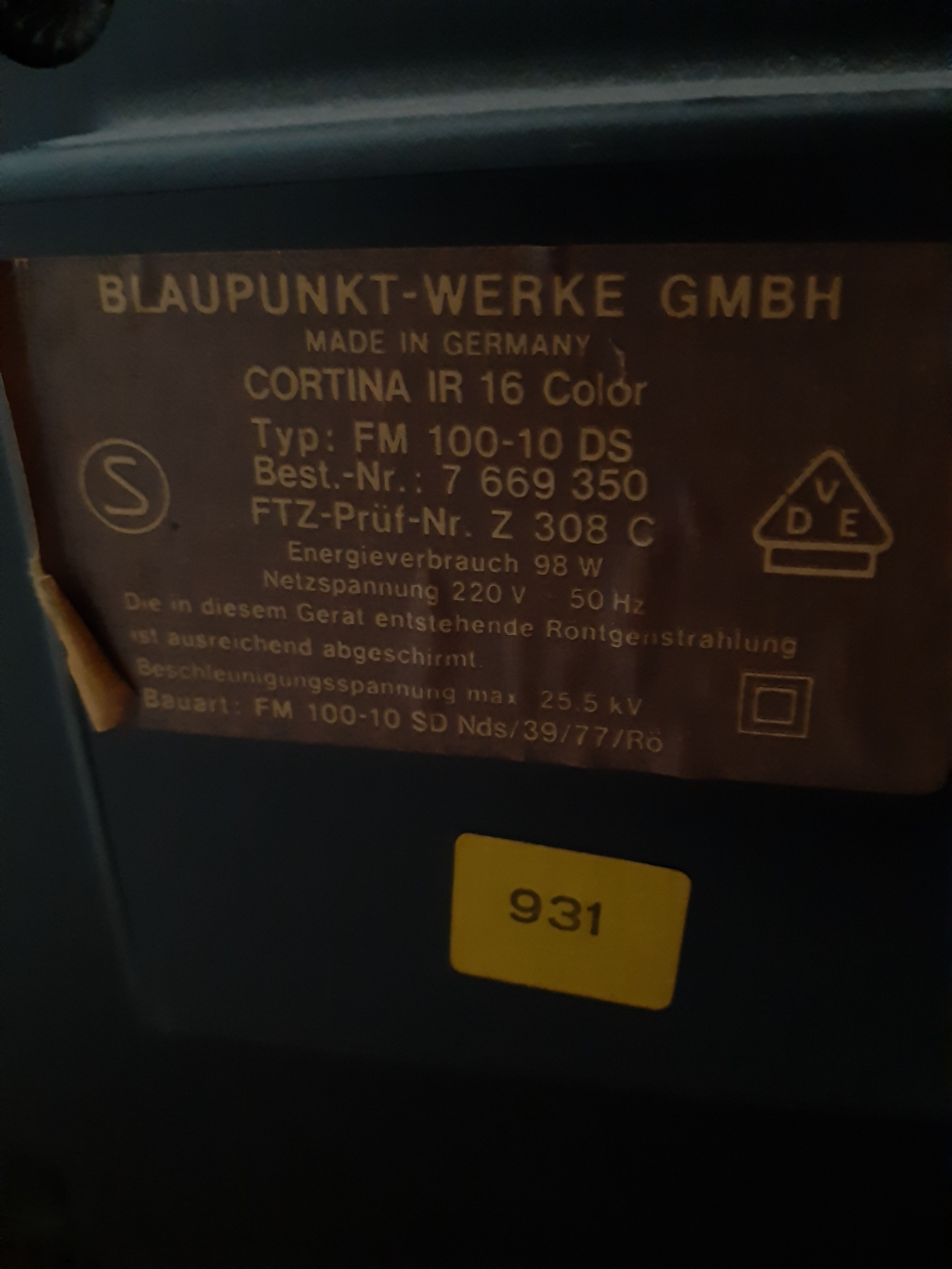 Vintage TV Blaupunkt model from 1978