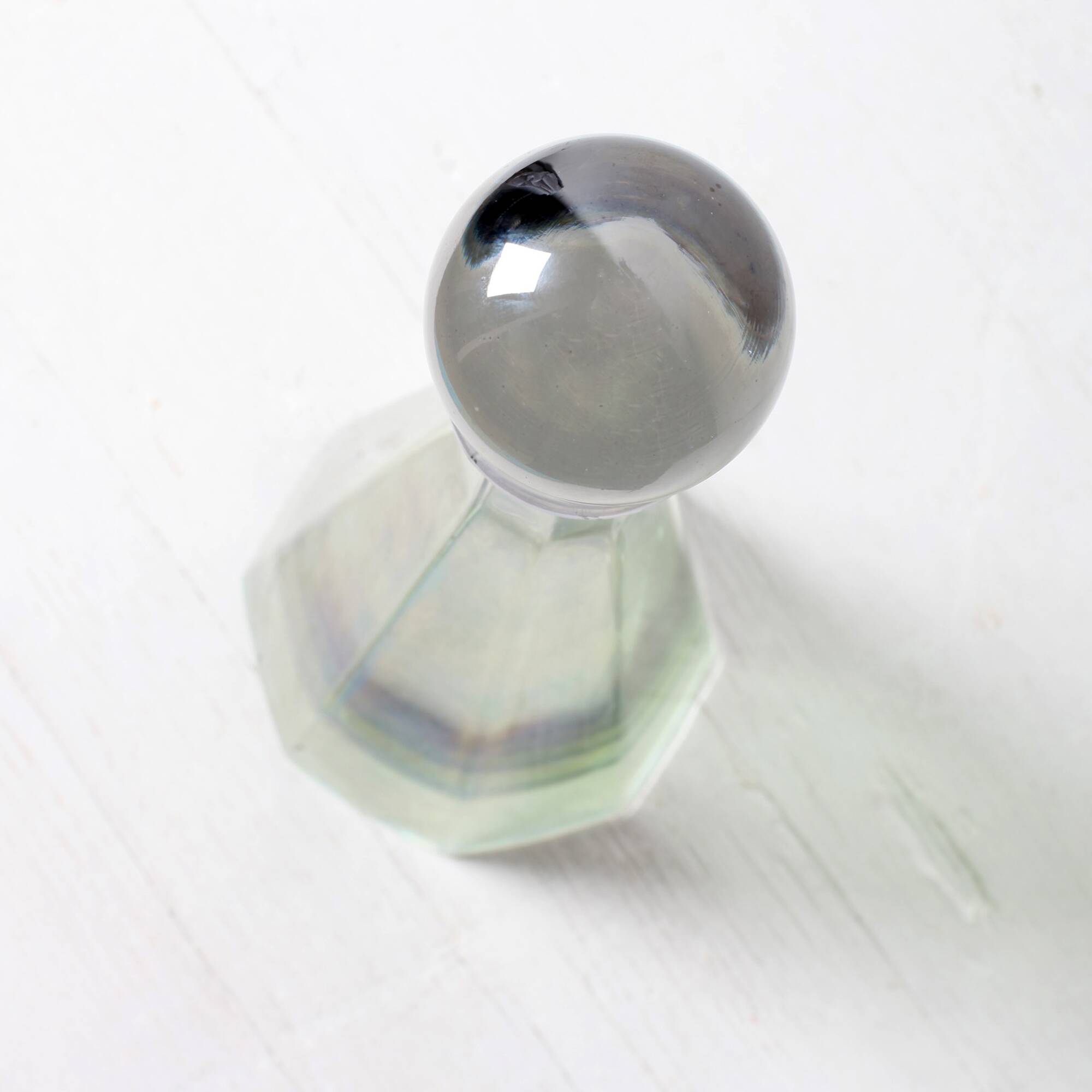 Stylish Spirit Decanter with Grey Original Stopper / Italy / 1960s