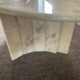 Vintage Carrara marble coffee table
