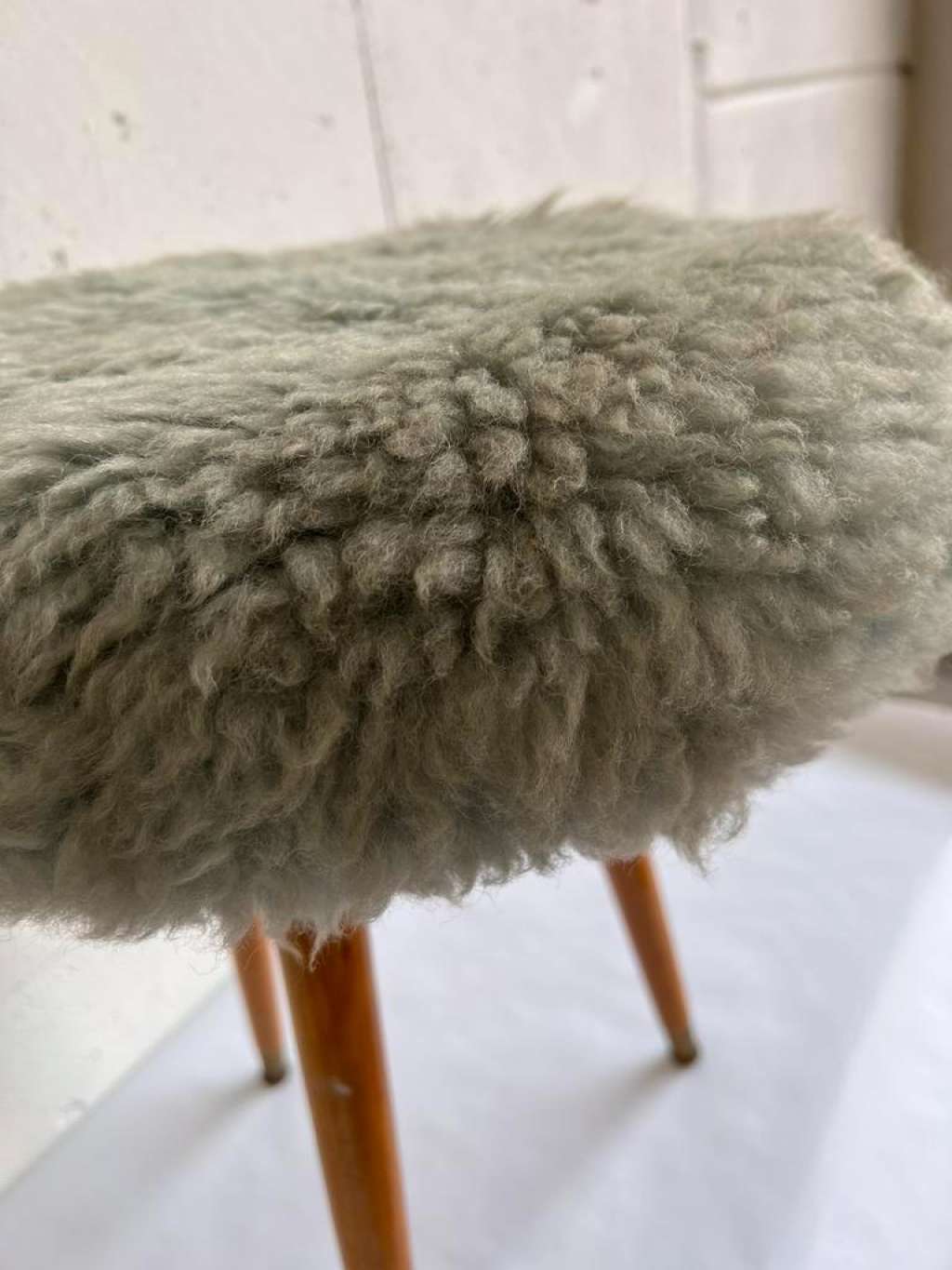 Vintage fluffy stool