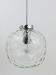 Large globe pendant lamp in bubble glass with Limburg & chrome, Germany, 1970s.