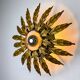 Plafonnier ou applique florale en feuillage en forme de soleil, France, années 1970