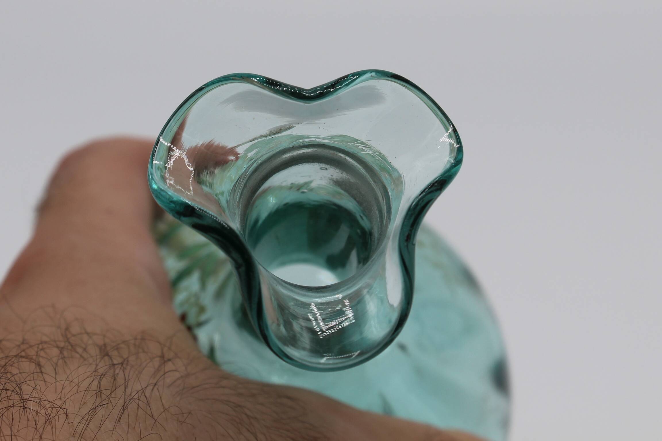 Magnifique service a liqueur en vere bleu emaille legras george sand art no