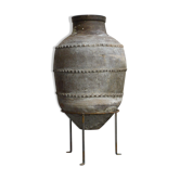 Antique turkish terracotta olive pot mediterranean pottery jar