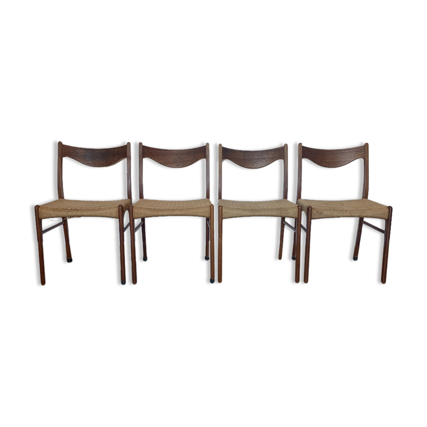 Set of 4 chairs by Arne Wahl Iversen for Glyngøre Stolefabrik 1960s