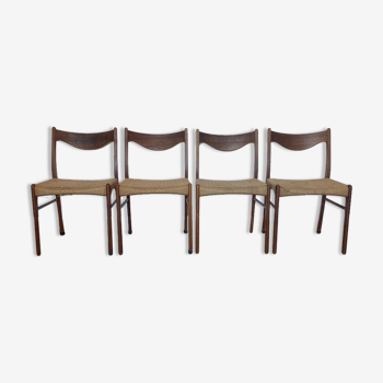 Set of 4 chairs by Arne Wahl Iversen for Glyngøre Stolefabrik 1960s