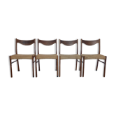 Set of 4 chairs by Arne Wahl Iversen for Glyngøre Stolefabrik 1960s