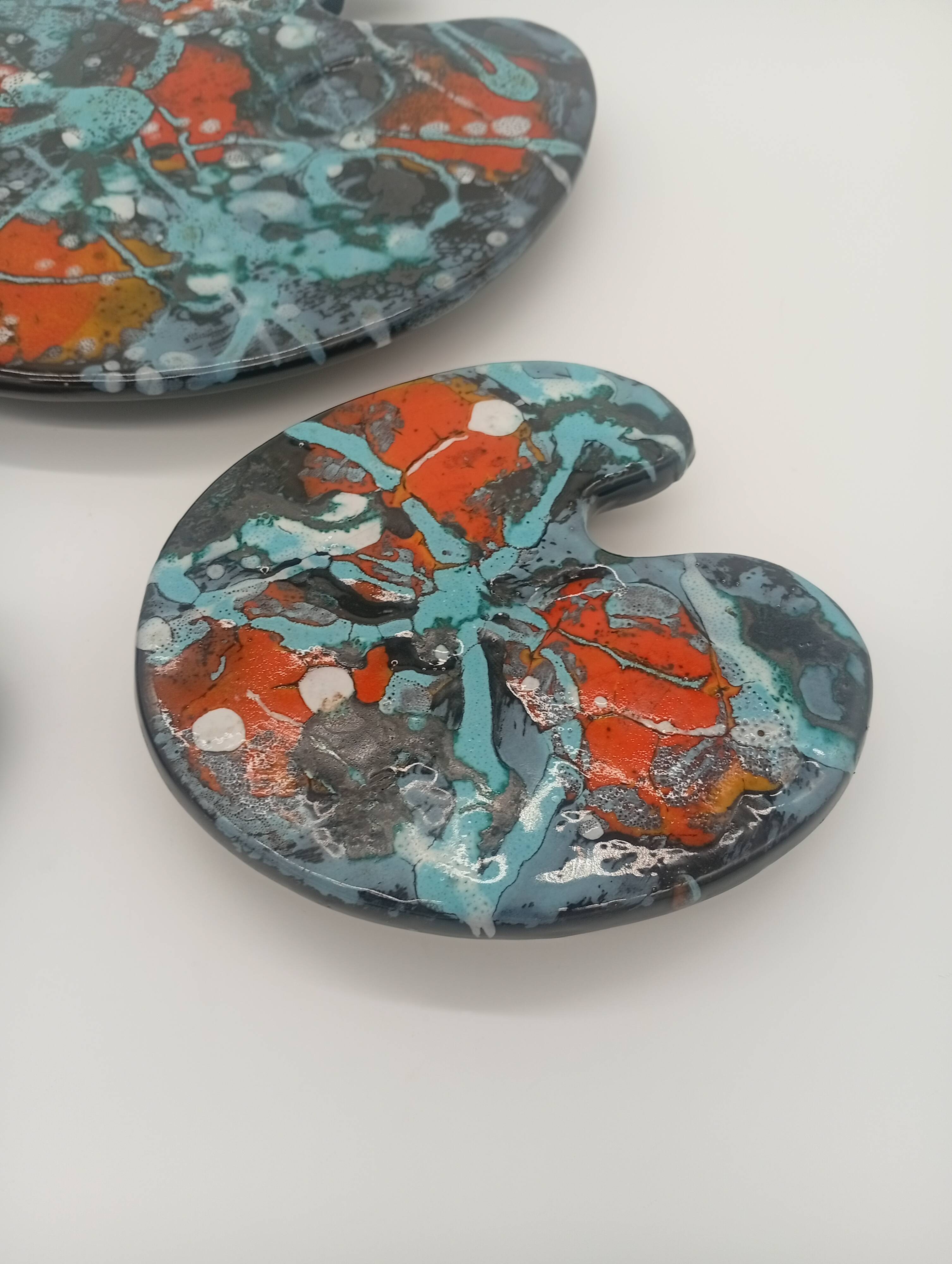 Bottle Coaster Painter's Palette Multicoloured Ceramic Pop