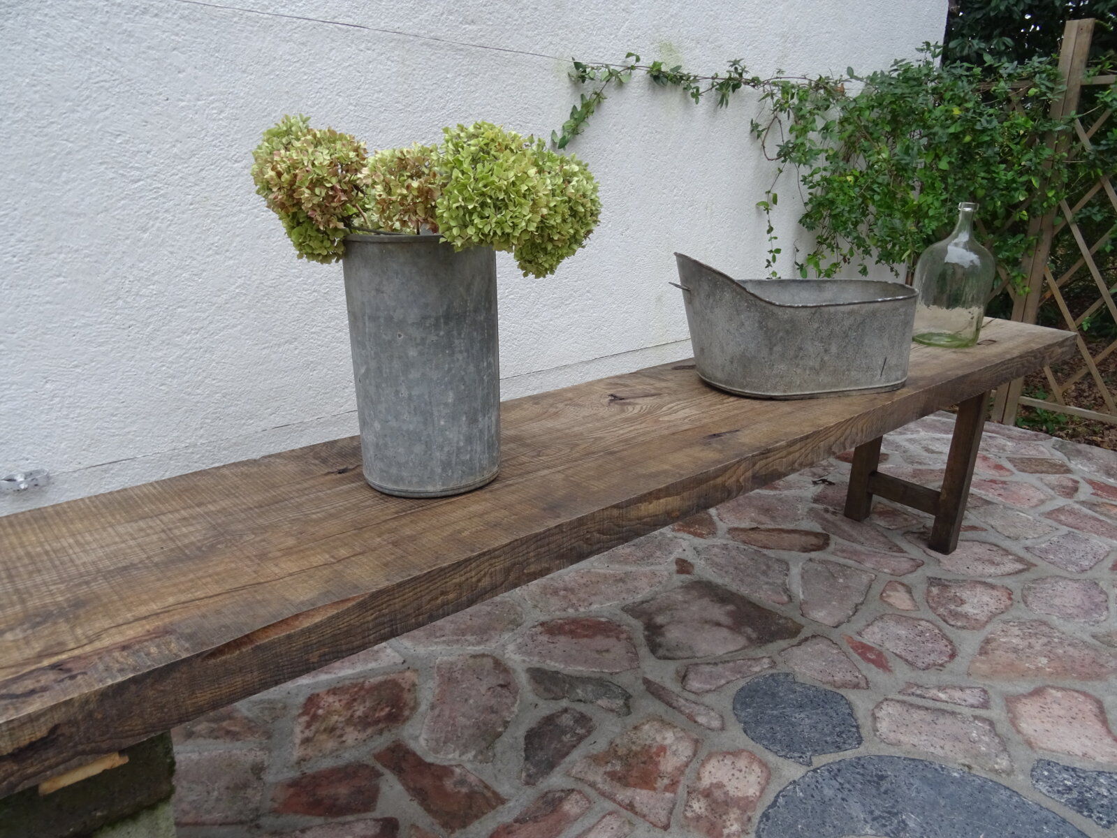 Ancient oak workbench 3 m 20