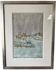 Tableau Marine. Original pastel signed by Henri Reiter. Port Normandie.