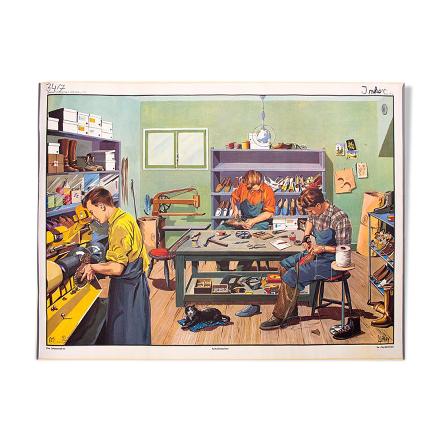 Poster "Shoemaker" educational grid 1965