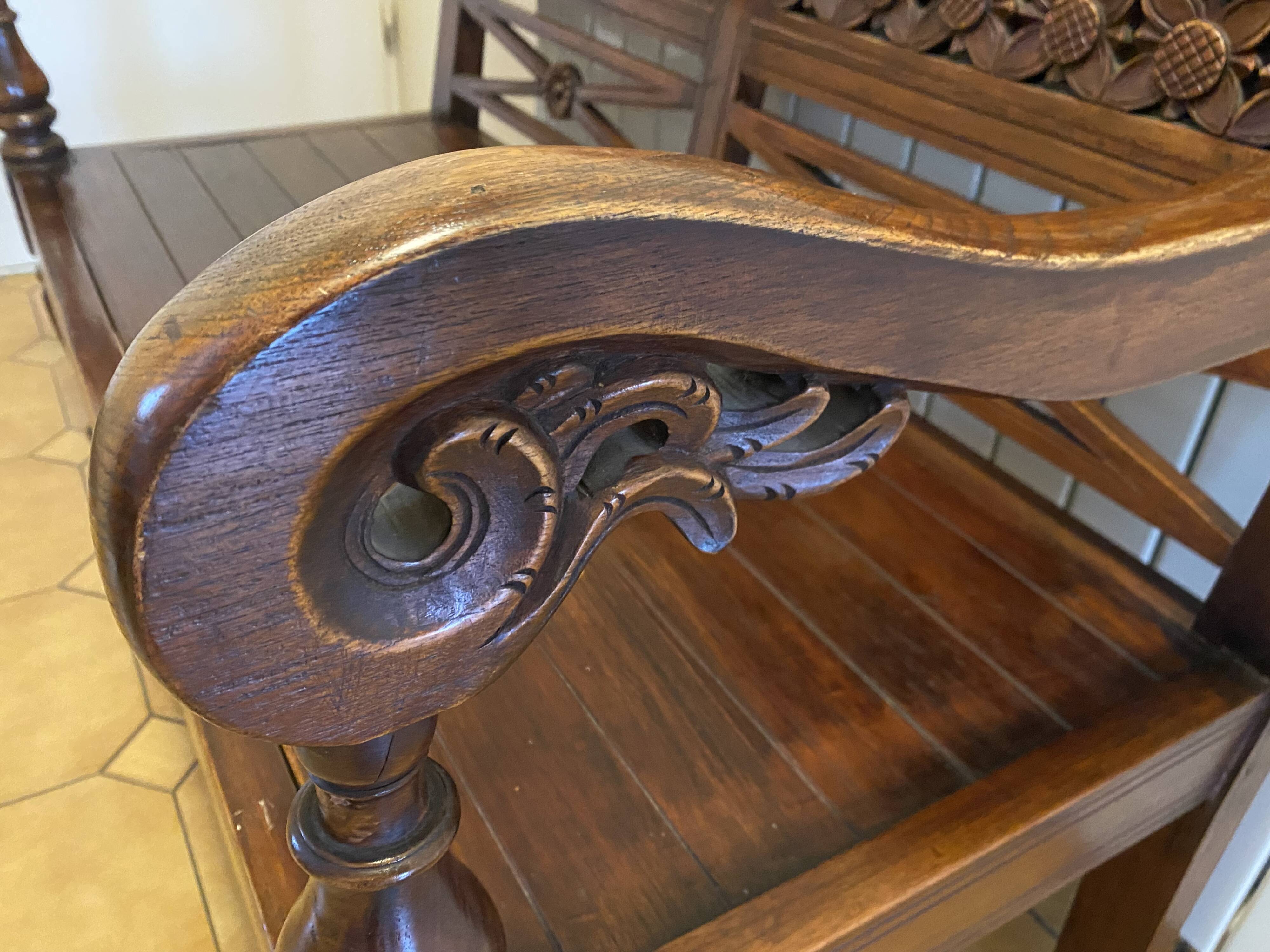 Indonesian wooden bench