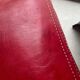Red leather floor cushion