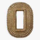 Oval carved wooden mirror 150x101cm