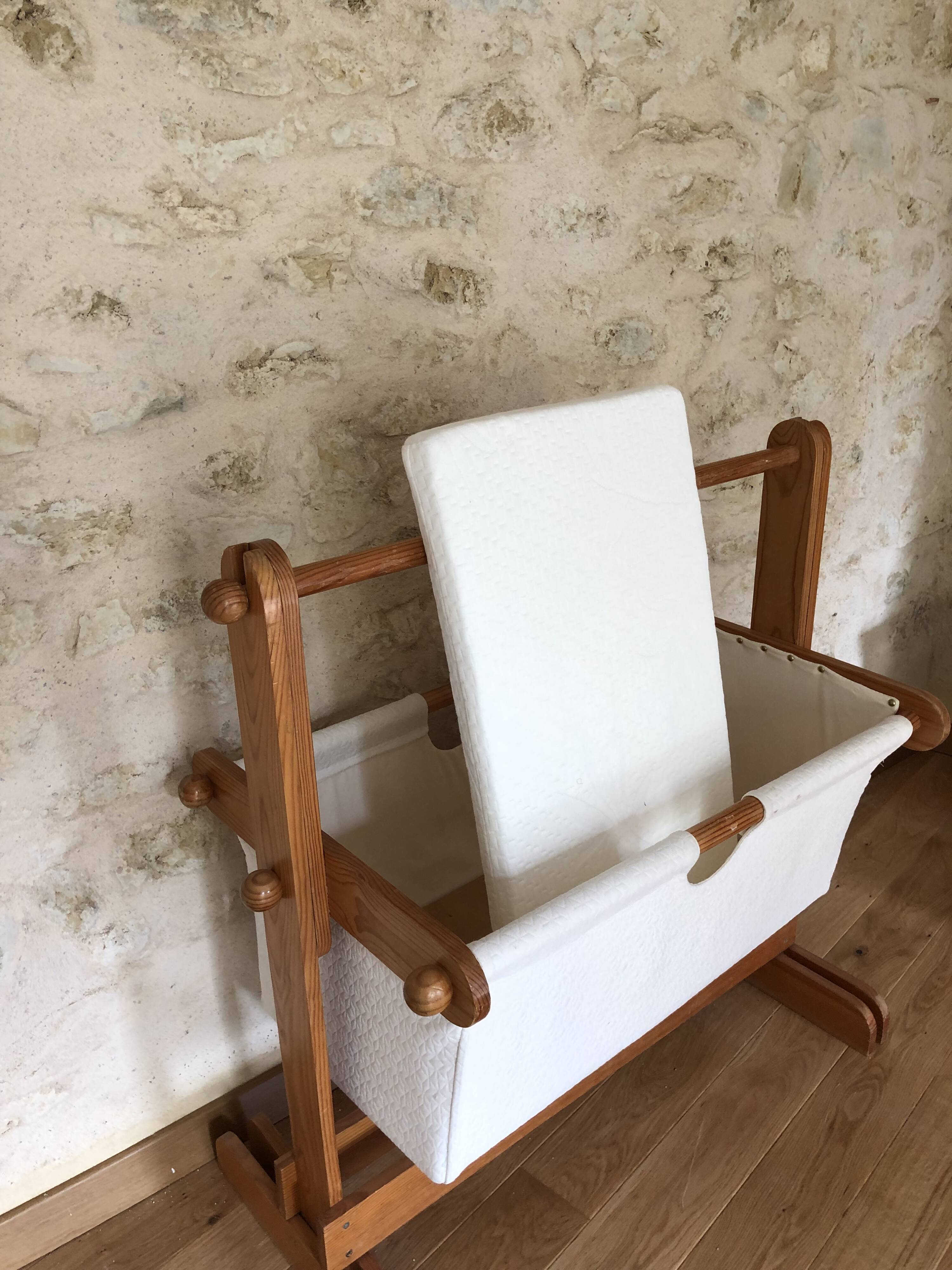 Vintage Scandinavian baby cradle
