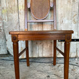 4 chaises anciennes style Louis XVI en bois et cannage, XIXème s.