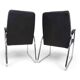 Set of 2 tubular steel Bauhaus Streamline leather armchairs, 1930.
