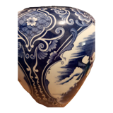 Potiche et ses deux vases bleu delfts