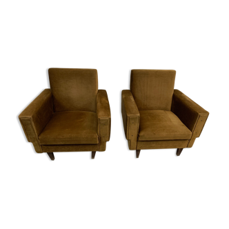 Pair of cube armchairs 1970