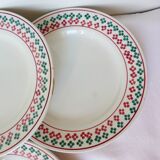 6 vintage flat plates from Céranord St Amand