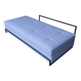 Day Bed by Eileen Gray in black metal and Kvadrat wool fabric for Classicon