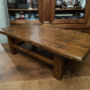 Table basse, Japon XIXe en bois massif, type Chabudai
