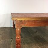 Red laqué wooden coffee table