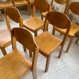 12 80s beech chairs