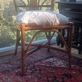 Chaise vintage en rotin et bambou, France, des années 1960