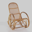 Rocking-chair en rotin