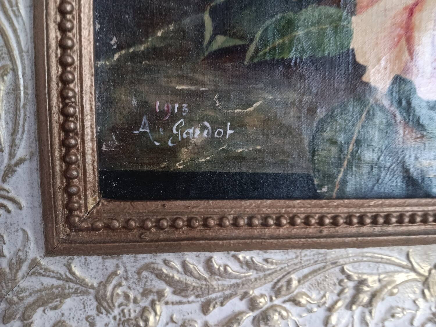 Still life painting bouquet of flowers