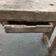 Old wooden workbench furniture by trade with vice
