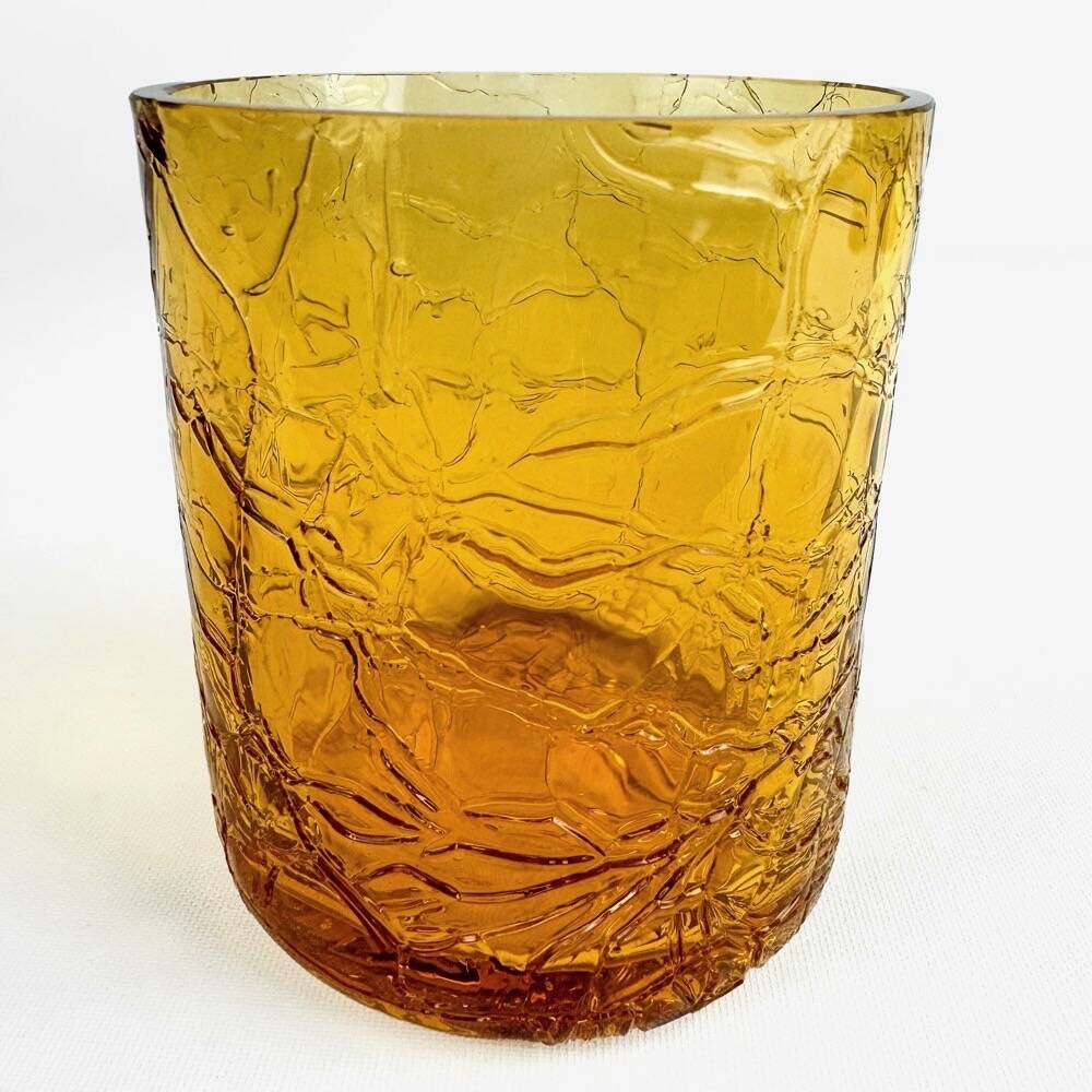70s Blown Amber Whiskey Glasses
