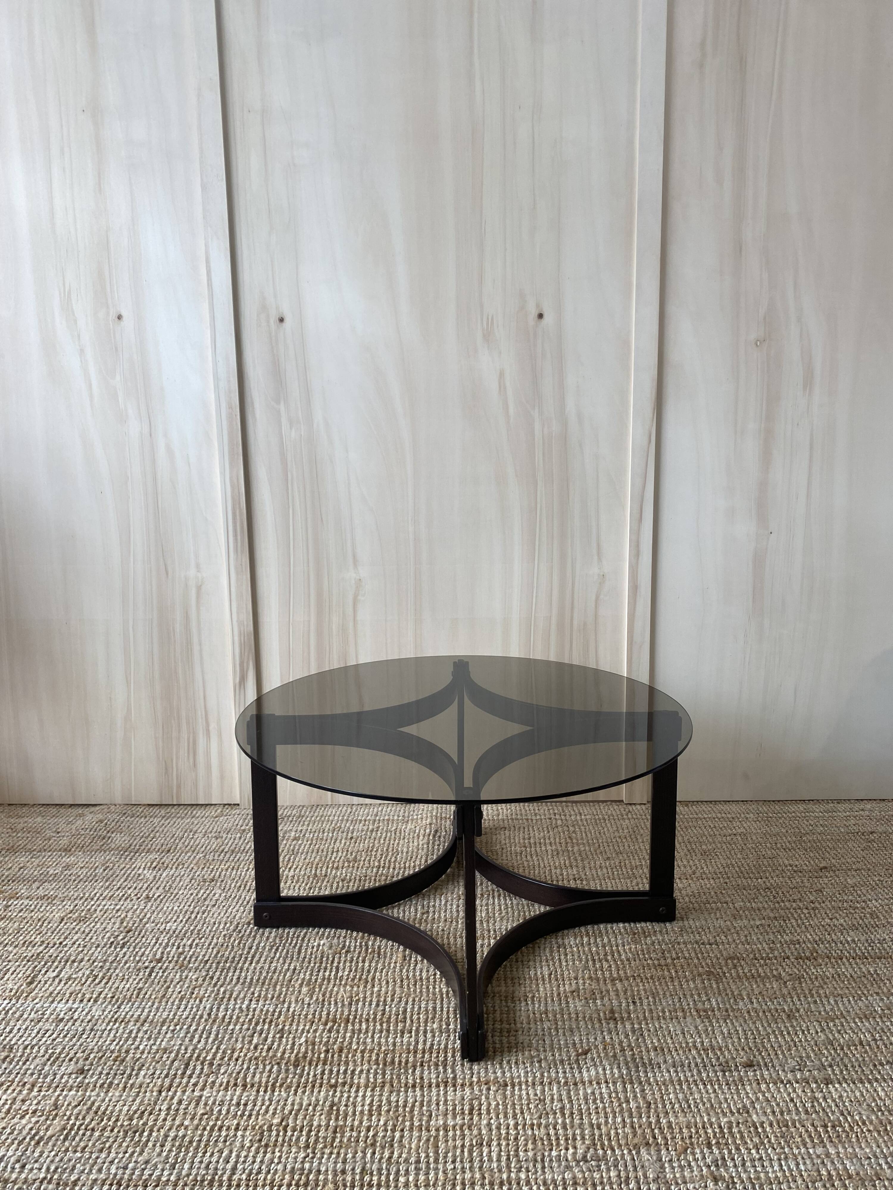 Glass & wood coffee table - Ingmar Relling