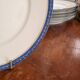 Lot 6 Flat plates Porcelain Limoges Blue Gold Betoule & Legrand 2/2