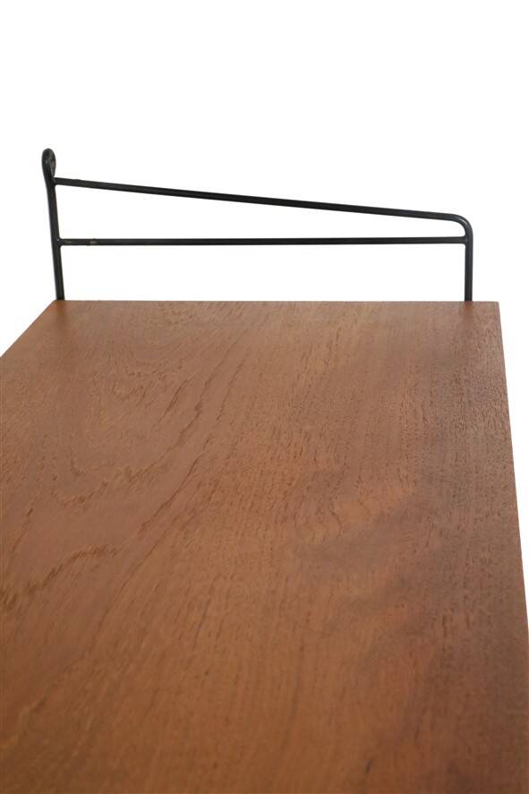 Original String shelving unit / Kajsa & Nisse Strinning / teak / mid-century modern design / black / 75x80x30cm