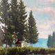 Tableau HST "Landscape of the Vosges" by Thiebaud Chapelle du Motiron Val-d'Ajol