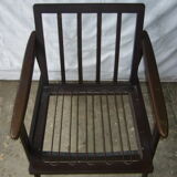 60's chair in Scandinavian-style teak and velvet