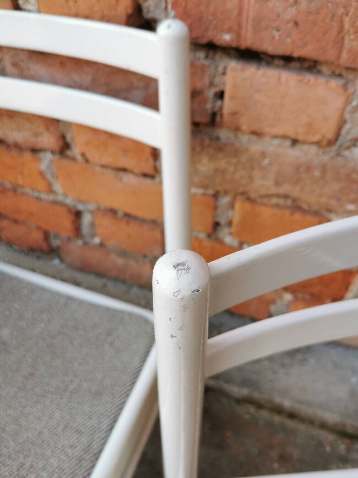 Ensemble de 3 chaises vintage stol kamnik en bois blanc : design scandinave des années 1970