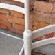 Set of 3 vintage stol kamnik white wooden chair: 1970s scandinavian design