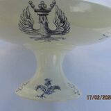 Lorraine cross and thistle compote dish with blue decoration