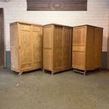 Vintage oak sliding wardrobe