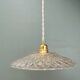 Vintage molded glass lampshade pendant light - tableware collection -