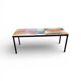 Roger capron shuttle coffee table, vallauris, france, 1960s.