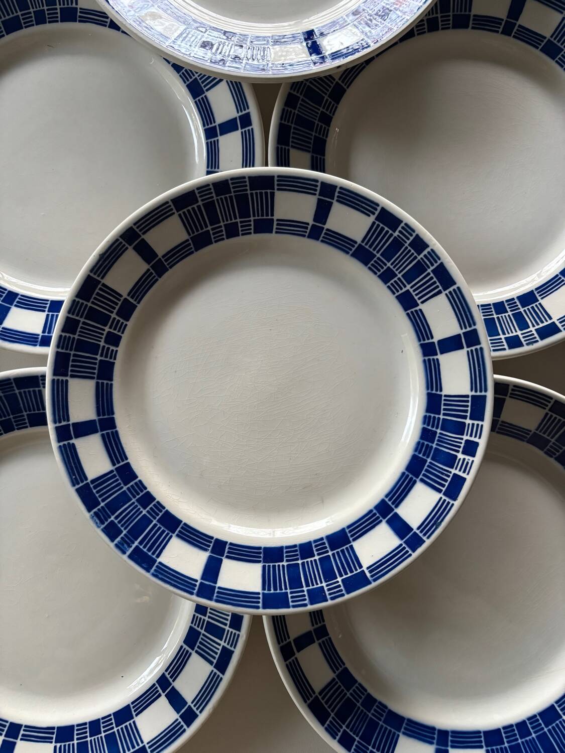 Antique faience plates Badonviller