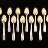12 spoonfuls a moka boulenger art deco in silver metal modele suzy