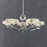 1930s Art Deco Chandelier, Czechoslovakia