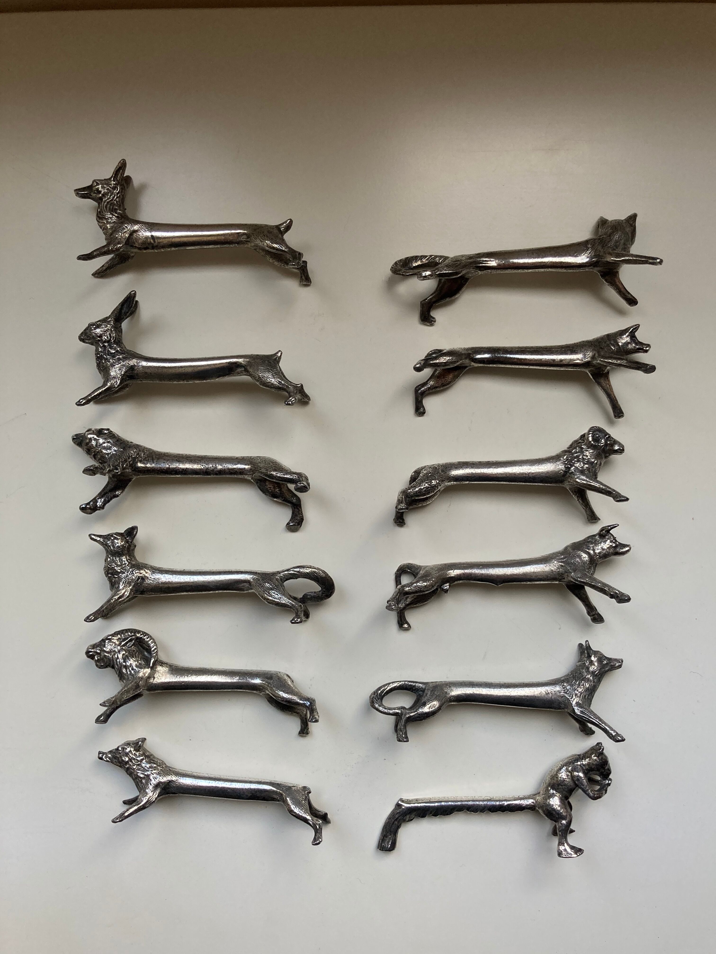 Silver metal animal knife door art nouveau style Sandoz