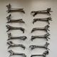 Silver metal animal knife door art nouveau style Sandoz